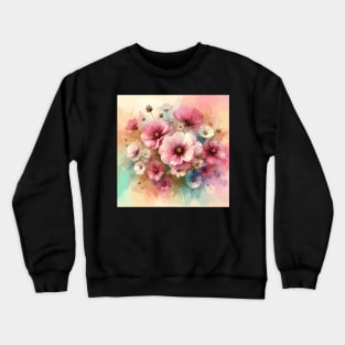 Light Pink Cosmos Flower Crewneck Sweatshirt